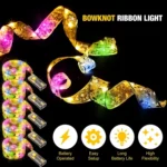 LED Christmas Tree Decoration Bronzing Ribbon Lights - Image 4