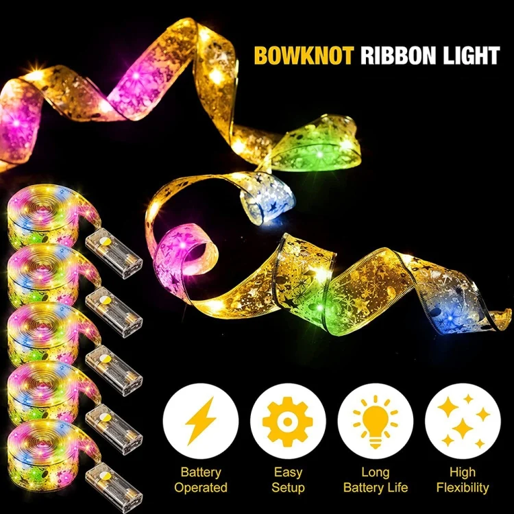 TBD06040537_B3.webp LED Christmas Tree Decoration Bronzing Ribbon Lights - Image 4