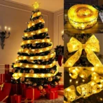 LED Christmas Tree Decoration Bronzing Ribbon Lights - Image 6