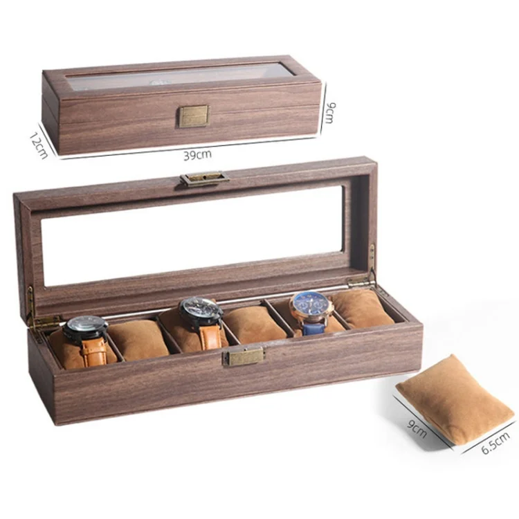 TBD0604053801_1.webp Wood Grain Leather Watch Display Box Watch Storage Case Jewelry Box - Image 9