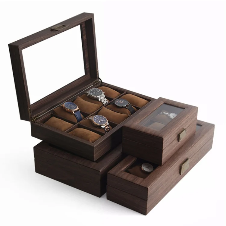 TBD06040538_B1.webp Wood Grain Leather Watch Display Box Watch Storage Case Jewelry Box - Image 2
