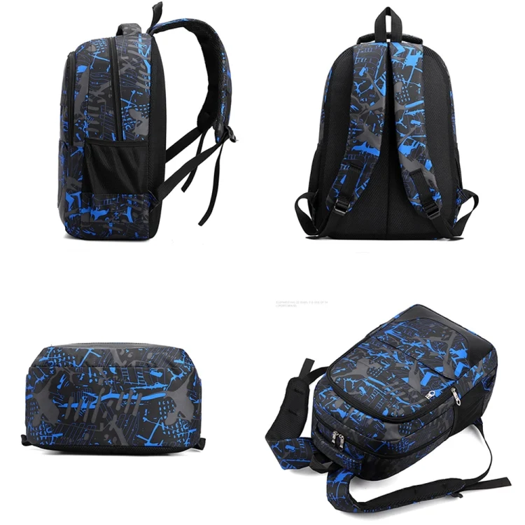 TBD06040579_B3.webp Three-Piece Student Backpack Set Casual Large Capacity Outdoor Travel Backpack - Image 4