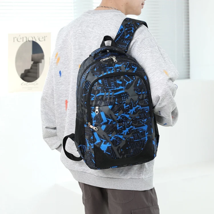TBD06040579_B8.webp Three-Piece Student Backpack Set Casual Large Capacity Outdoor Travel Backpack - Image 9