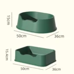 Open Litter Pan Large Capacity Plastic Pet Kennel - Image 2