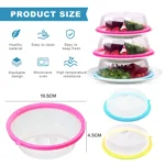 Silica Gel + PP Meal Cover Food Preservation Cover for Refrigerators Microwave Oven - Image 3