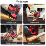 HILDA 12V 3 Inch Li-Ion Angle Grinder Home Cutting And Sanding Machine, EU Plug - Image 6