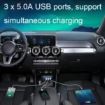 SHUNWEI SD-1920 120W PD18W+5A 3-Port USB Car Multifunctional Rotatable Fast Charger - Image 4