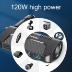 SHUNWEI SD-1920 120W PD18W+5A 3-Port USB Car Multifunctional Rotatable Fast Charger - Image 8