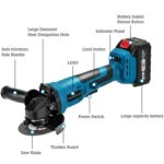 HILDA 21V Brushless Angle Grinder Lithium Cutting Machine - Image 3
