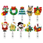 68cm Christmas Cartoon Pull Badge Reel Rotatable Certificate Buckle - Image 2
