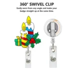 68cm Christmas Cartoon Pull Badge Reel Rotatable Certificate Buckle - Image 4