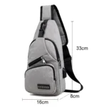 MeiJieLuo Simple Men Chest Bag Sports Youth Shoulder Crossbody Bag - Image 5