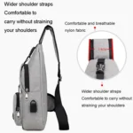 MeiJieLuo Simple Men Chest Bag Sports Youth Shoulder Crossbody Bag - Image 6