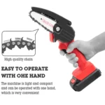 HILDA Rechargeable Cordless Mini Electrical Chain Saw Logging Tools Plastic Package - Image 6