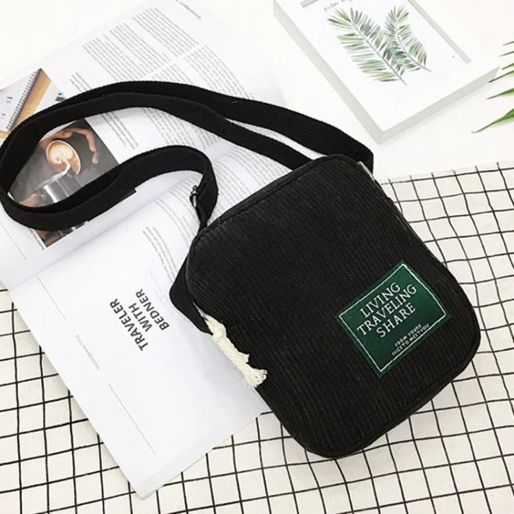 TBD0604065401A.webp Casual Crossbody Versatile Shoulder Bag Simple Striped Velvet Small Square Bag - Image 1