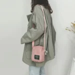 Casual Crossbody Versatile Shoulder Bag Simple Striped Velvet Small Square Bag - Image 8