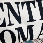 Women Printed Letter Canvas Bag Single Shoulder Tote Bag - Image 5