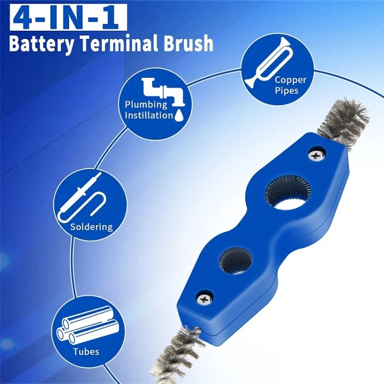 TBD06040660_6.webp 4 in 1 Wire Rust Removal Brush for Car Battery Cleaning - Image 7
