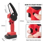 HILDA Rechargeable Cordless Mini Electrical Chain Saw Logging Tools - Image 2