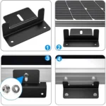 4pcs /Set Aluminum Solar Panel Mounting Bracket - Image 5
