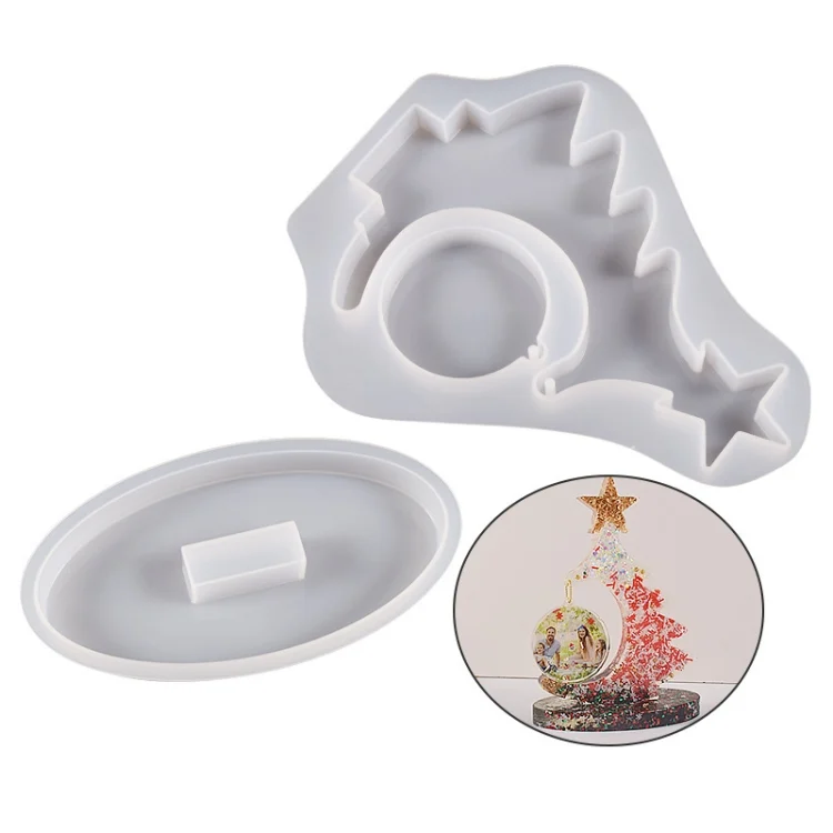 TBD0604072501.webp Crystal Epoxy Resin Christmas Tree Silicone Mold - Image 1