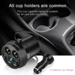 Cup Car Charger Dual USB Corded Cigarette Lighter Mobile Phone Charger - Image 6