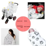 Cartoon Baby Soft Gauze Quilt Swaddle Cotton Bath Towel 117 X 117cm - Image 5