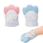 Baby Teething Gloves Anti-bite Silicone Teething Ring Toys - Image 2