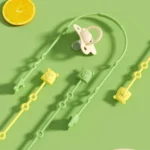 Bear Silicone Pacifier Chain Toddler Teether Toy Anti-fall Rope Pacifier Clip - Image 3