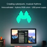 Triangle Splicing Intelligent Sound Control Quantum Light Atmosphere Lighting With Remote Control, US Plug - Image 6