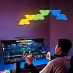 Triangle Splicing Intelligent Sound Control Quantum Light Atmosphere Lighting With Remote Control, US Plug - Image 9