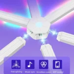 LED WIFI Graffiti Bluetooth Smart Splicing Quantum Light DIY Atmosphere Lighting With Remote Control, US Plug - Image 3