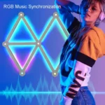 LED WIFI Graffiti Bluetooth Smart Splicing Quantum Light DIY Atmosphere Lighting With Remote Control, US Plug - Image 6