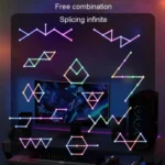LED WIFI Graffiti Bluetooth Smart Splicing Quantum Light DIY Atmosphere Lighting With Remote Control, US Plug - Image 9