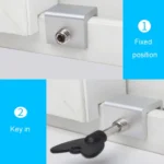Child Safety Protection Screen Window Limiter Sliding Door Latch With Key - Image 6