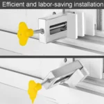 No Punching Limiters Child Safety Window Limit Lock With Key - Image 4