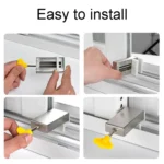 No Punching Limiters Child Safety Window Limit Lock With Key - Image 7