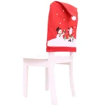 Christmas Decorations Old Man Snowman Chair Cover Hotel Restaurant Festive Arrangement Seat Cover