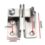 Stainless Steel Sliding Door Latch No Punch Latch Door Bolt Catch With Screw - Image 8