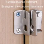 Stainless Steel Sliding Door Latch No Punch Latch Door Bolt Catch With Screw - Image 5