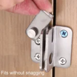 Stainless Steel Sliding Door Latch No Punch Latch Door Bolt Catch With Screw - Image 6