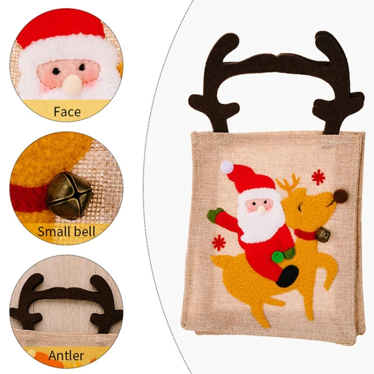TBD06040871_B4.webp Christmas Decoration Riding Deer Tote Bag Kids Candy Cartoon Gift Bag - Image 5
