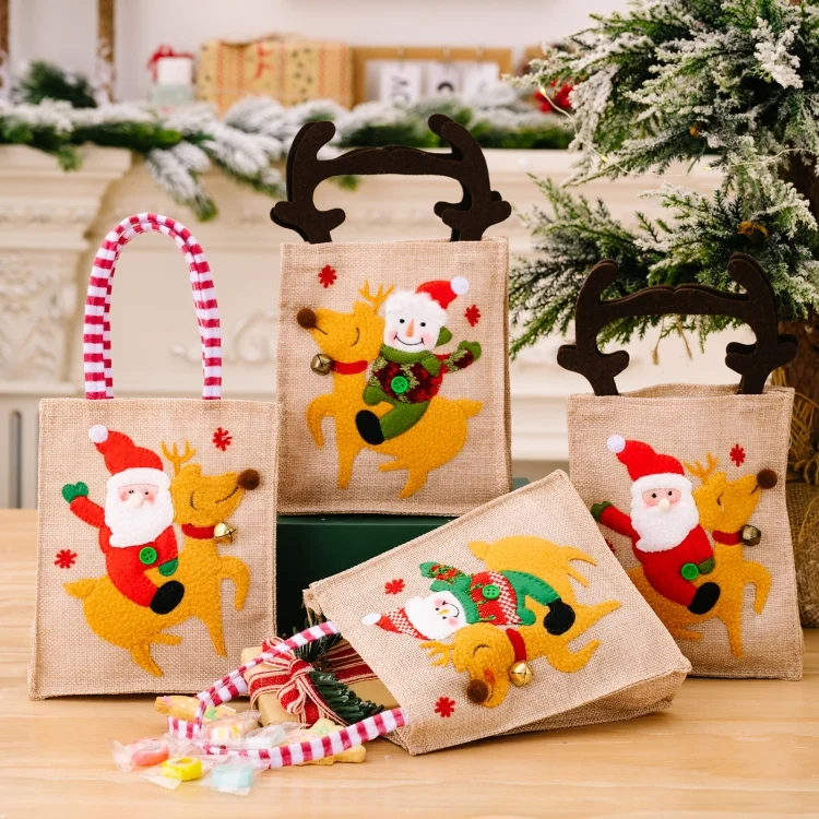TBD06040871_B6.webp Christmas Decoration Riding Deer Tote Bag Kids Candy Cartoon Gift Bag - Image 7