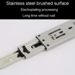 1 Pair Thickened Three Sections Ball Slide Mute Drawer Track Rail - Image 8