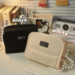Large Capacity Canvas Pencil Case Student Stationery Storage Pencil Box - Image 2