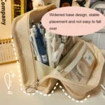 Large Capacity Canvas Pencil Case Student Stationery Storage Pencil Box - Image 6