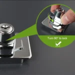 No Hole Hook With Locking Hasp Chest Of Drawers Door Lock With Iron Key - Image 5