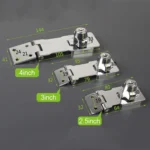 No Hole Hook With Locking Hasp Chest Of Drawers Door Lock With Iron Key - Image 6