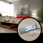 No Hole Hook With Locking Hasp Chest Of Drawers Door Lock With Iron Key - Image 7