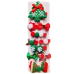 10-in-1 Children Hairpin Set Cute Girls Christmas Hairpins - Image 2
